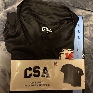 CSA Black NFL Short Sleeve Polo
